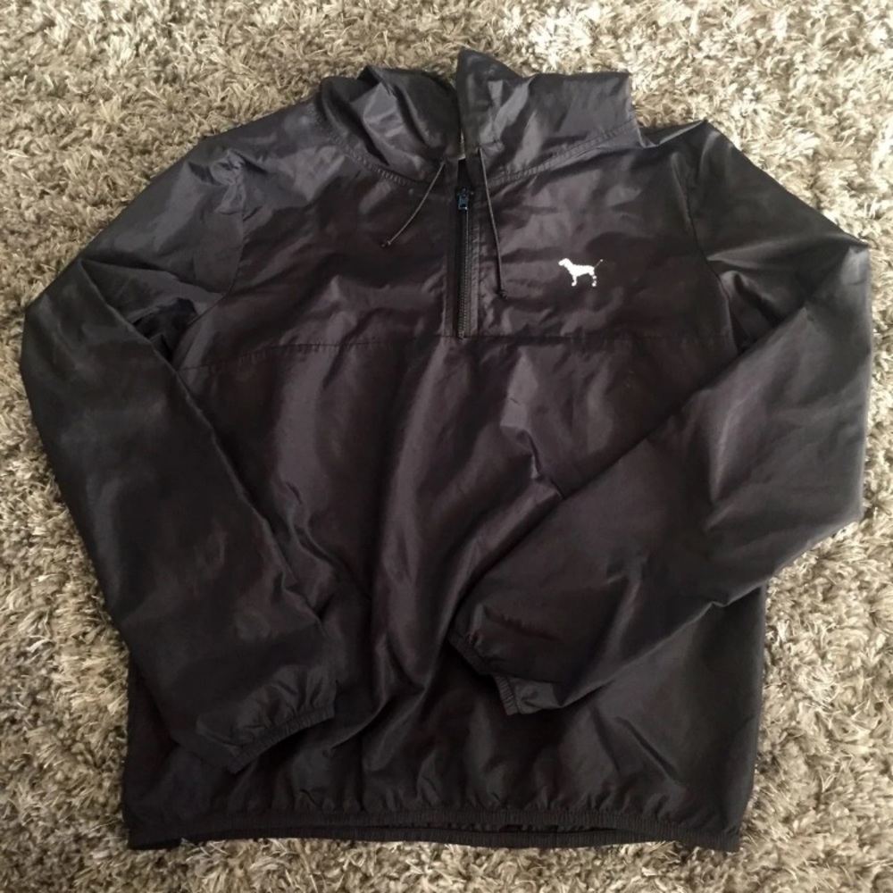 Victoria Secret PINK Black Windbreaker